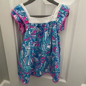 Lily Pulitzer Pink and Blue Dress 18M NWT